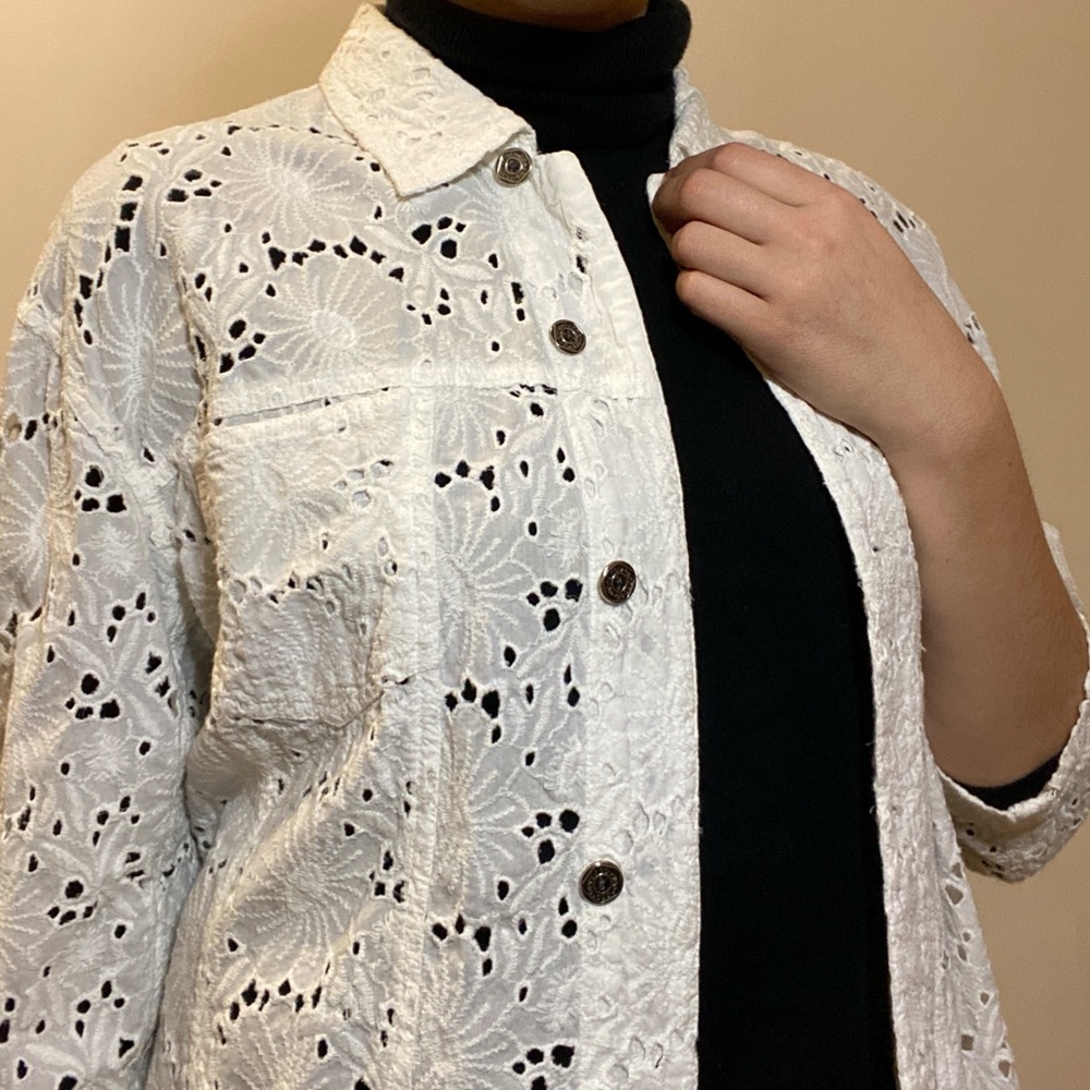 Vintage White Eyelet Shacket